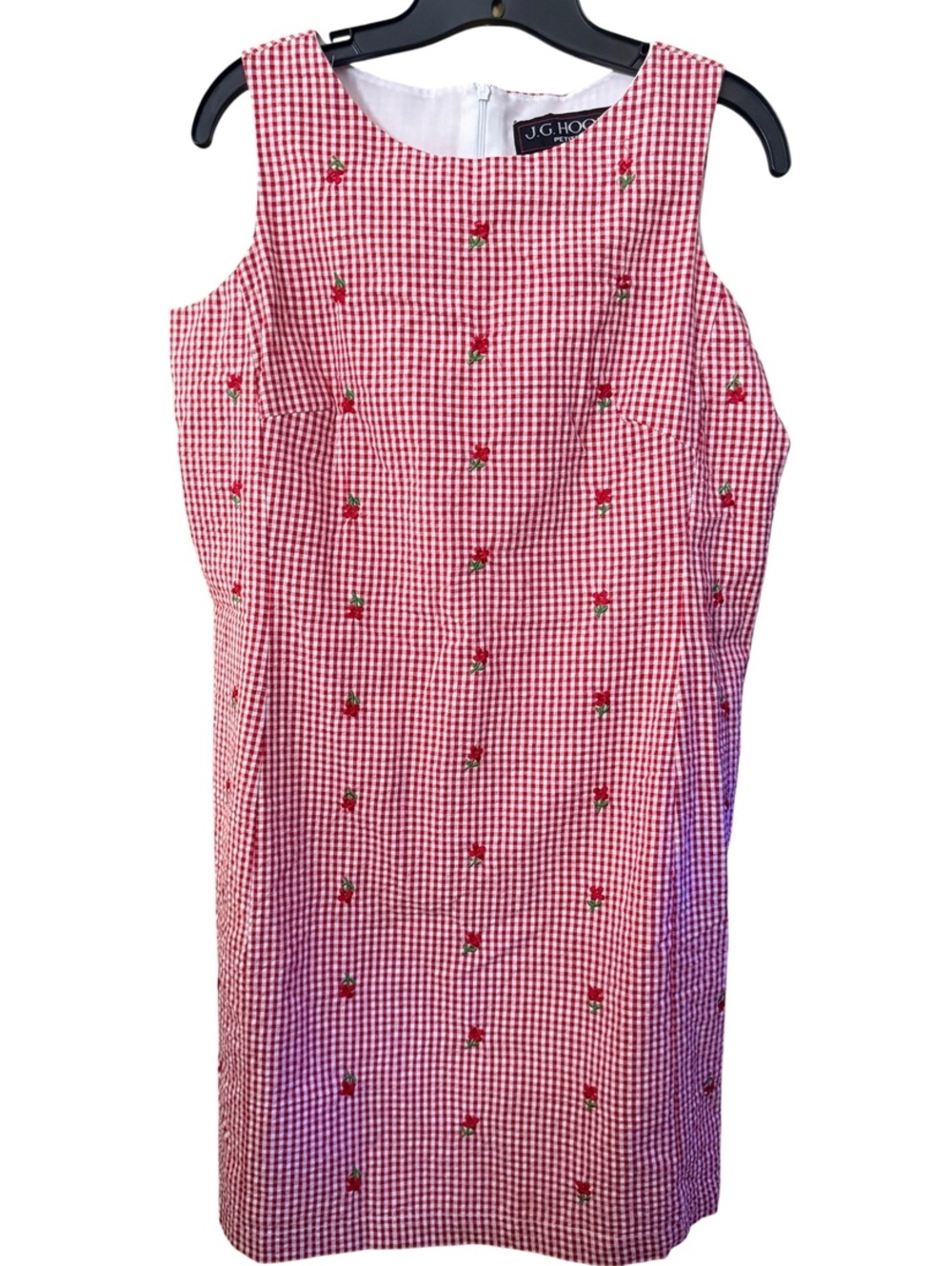NWT Vintage JG Hook Gingham Dress 12P